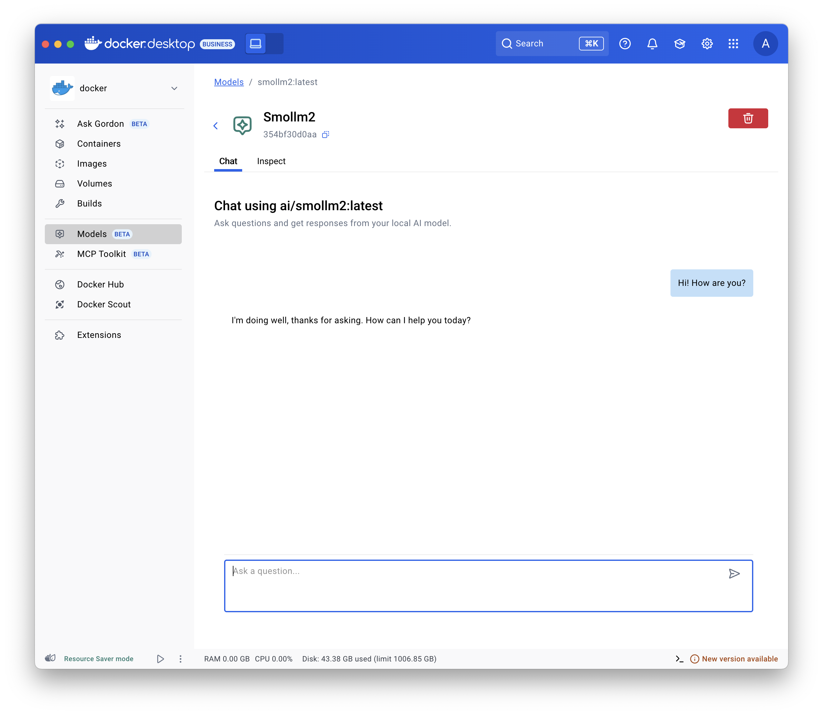 展示 Local 视图的截图。