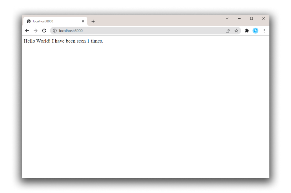 浏览器中的 hello world
