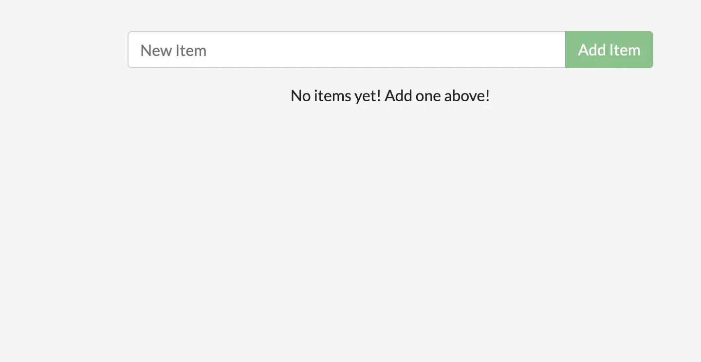显示在端口 3000 上运行的待办事项列表应用程序的网页截图