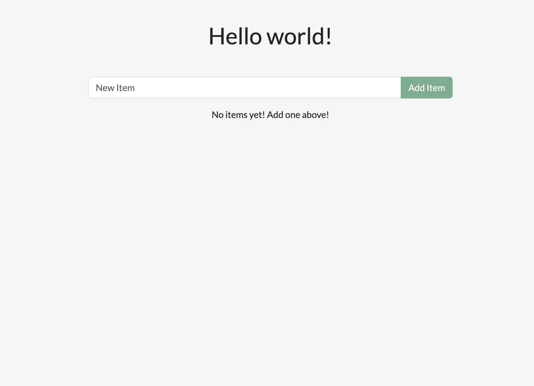 首次启动后待办事项应用的截图