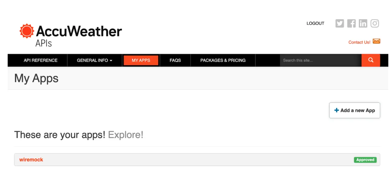 显示 AccuWeather 仪表板的示意图